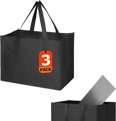 Bolsa plegable grande MOLOVA mediana negra 16x13x10 pulgadas