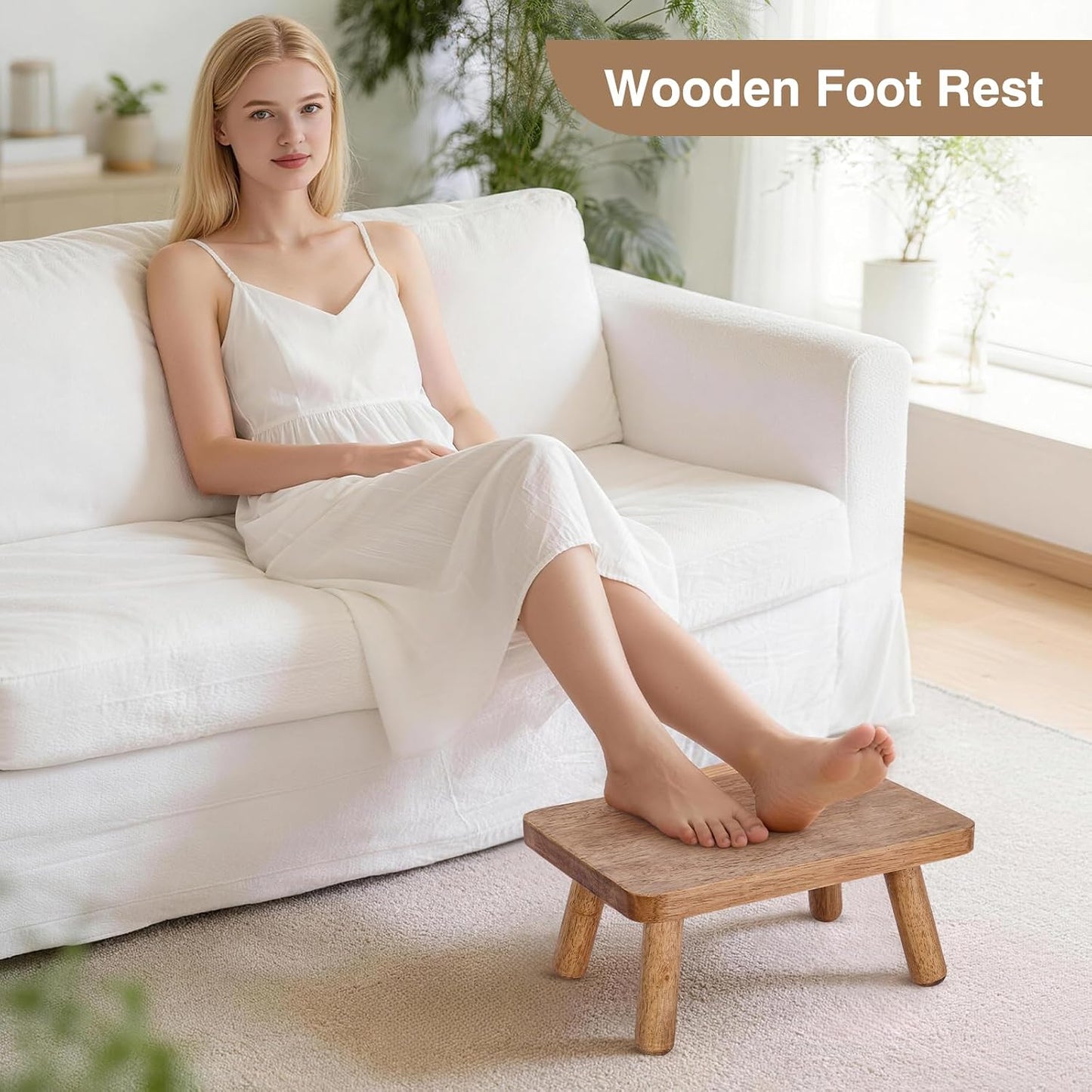 Taburete madera maciza para dormitorio cocina baño
