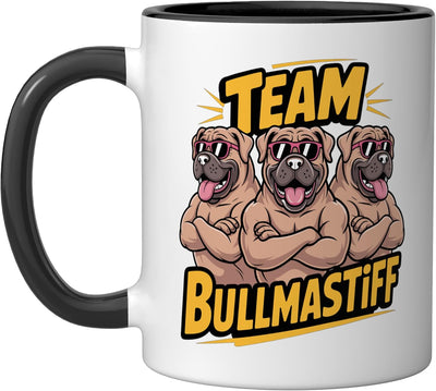 Taza cerámica para perros guardianes grandes estilo cartoon negro/blanco