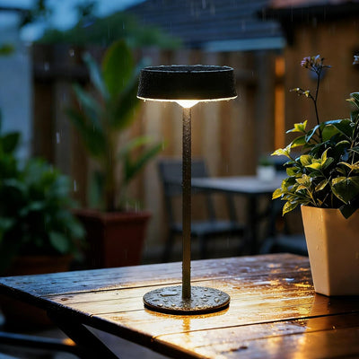 Lámpara mesa solar LED impermeable 3 colores recargable exterior
