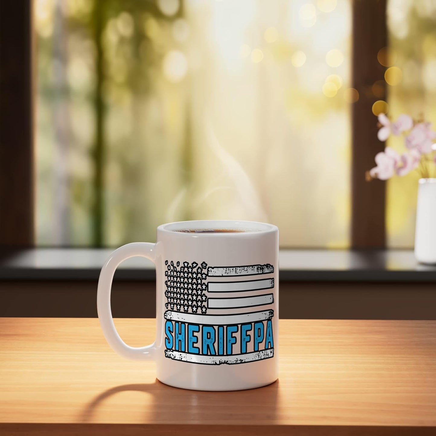Taza Cerámica Bandera Americana Vintage para Abuelo