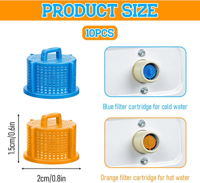 10 Filtros Agua Lavadora Doble Color Repuesto