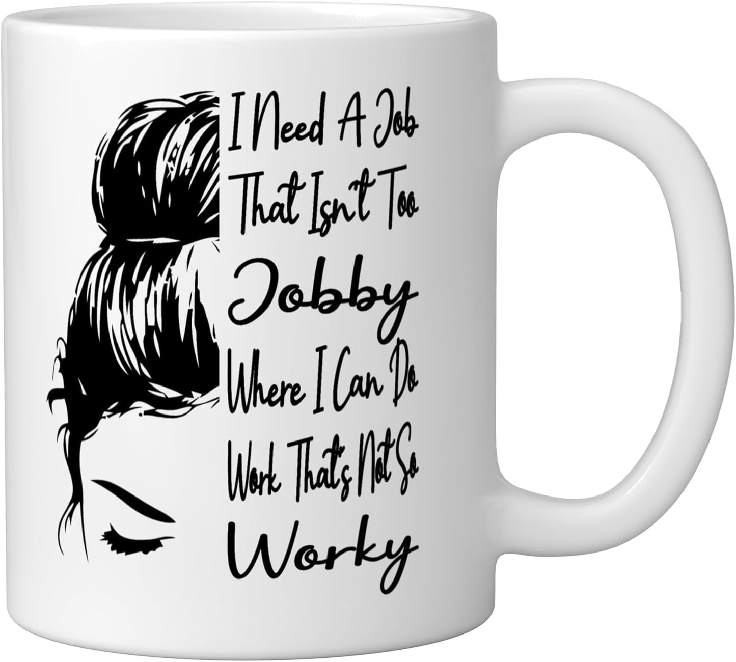 Taza cerámica para cabello desordenado I Need A Job