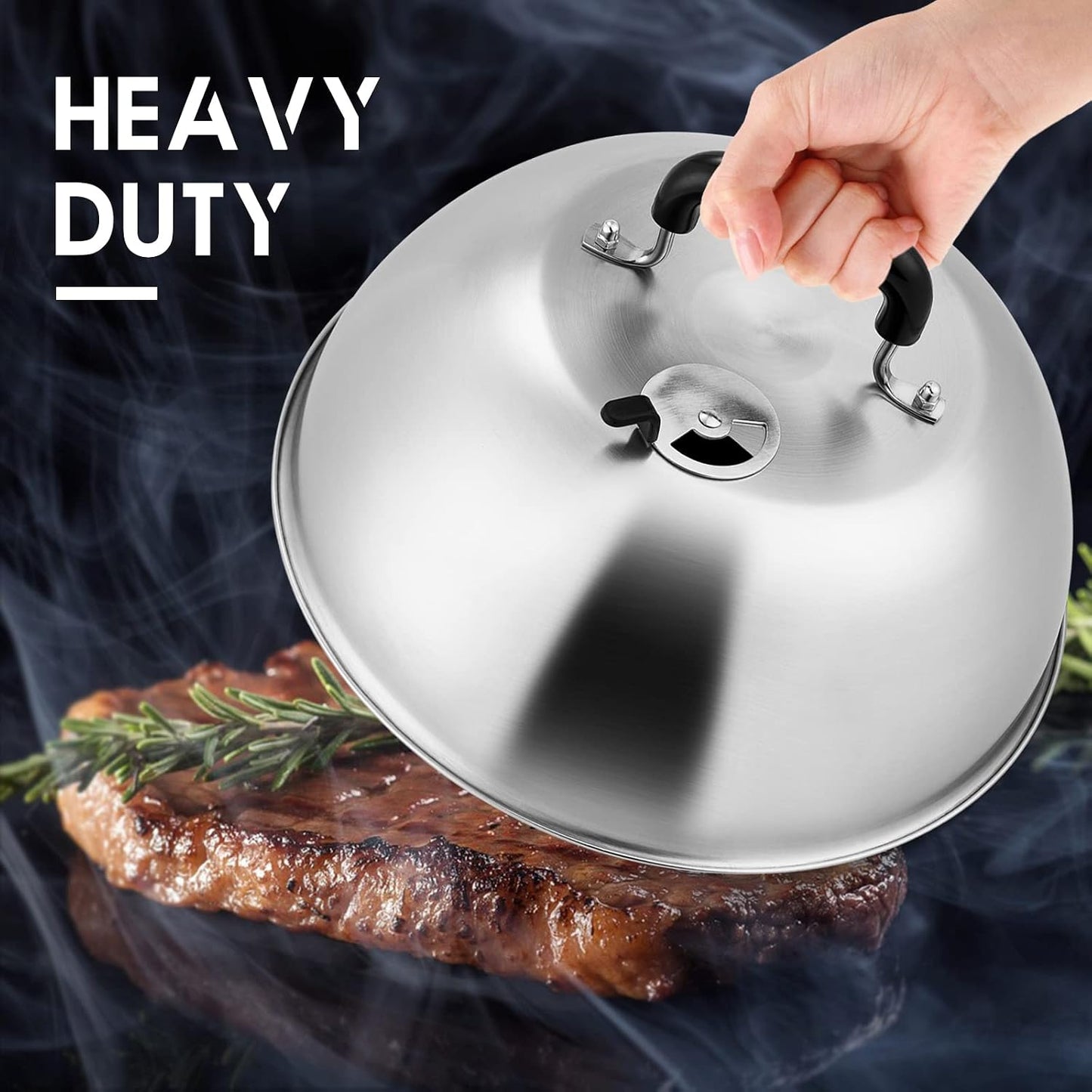 Cúpula de Queso 12pulg acero inox redonda con ventilación