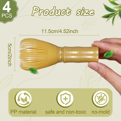 Batidor de plástico matcha LemonRoad, resina reutilizable, agitador japonés Chasen