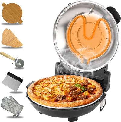Horno pizza interior 12 pulg calentamiento rápido 800°F