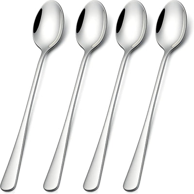 Cuchara de té helado largo de 7.7 pulgadas acero inoxidable para café y cócteles