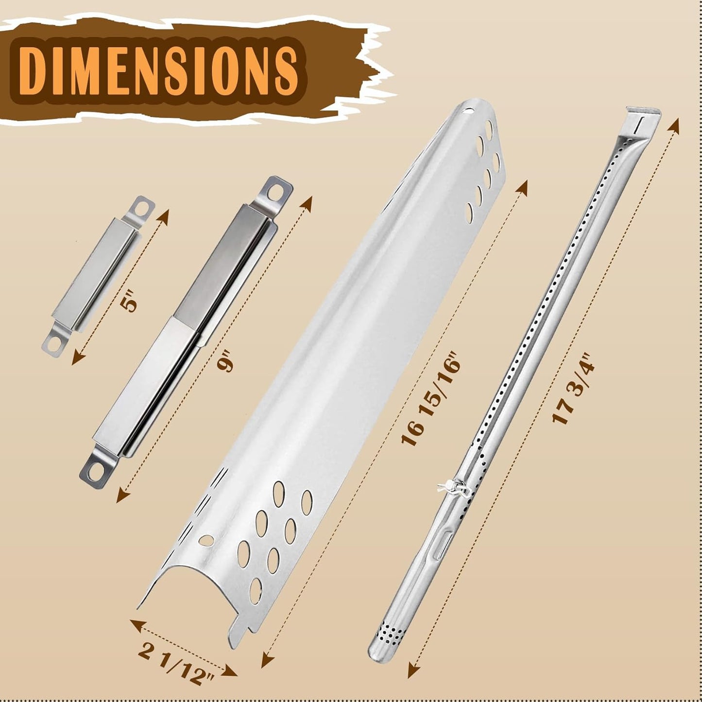 Kit repuesto parrilla Charbroil acero inox