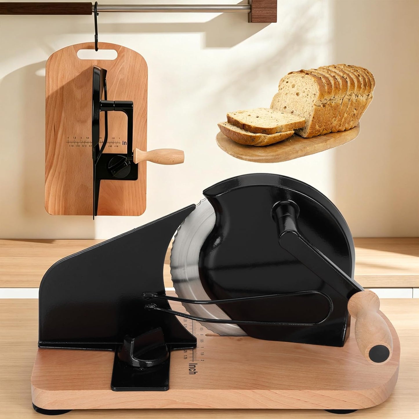 Rebanador pan manual con cubierta acrílica 20 bolsas