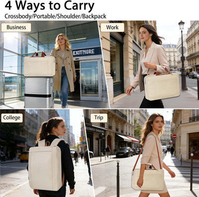 Bolso bandolera piel sintética para hombre 17-17.3pulg laptop