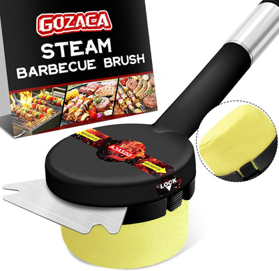Cepillo parrilla cabezal reemplazable fibra aramida acero inox