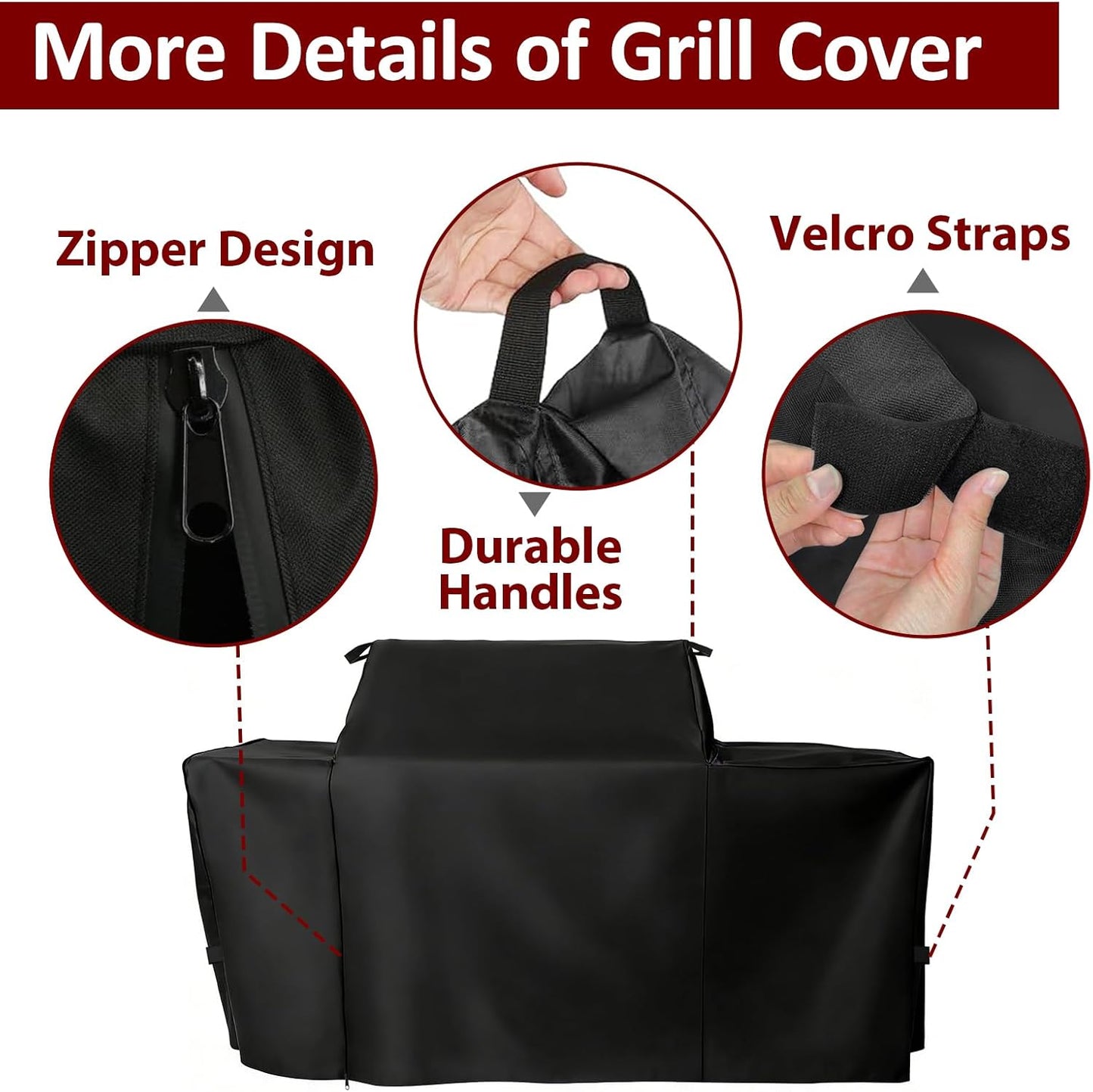 Funda parrilla Traeger Woodridge Pro con cremallera 600D