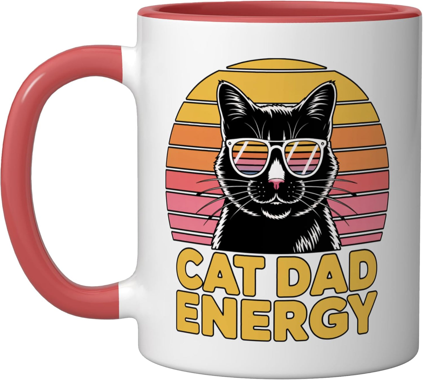 Taza Cerámica para Mascotas Roja/Blanca