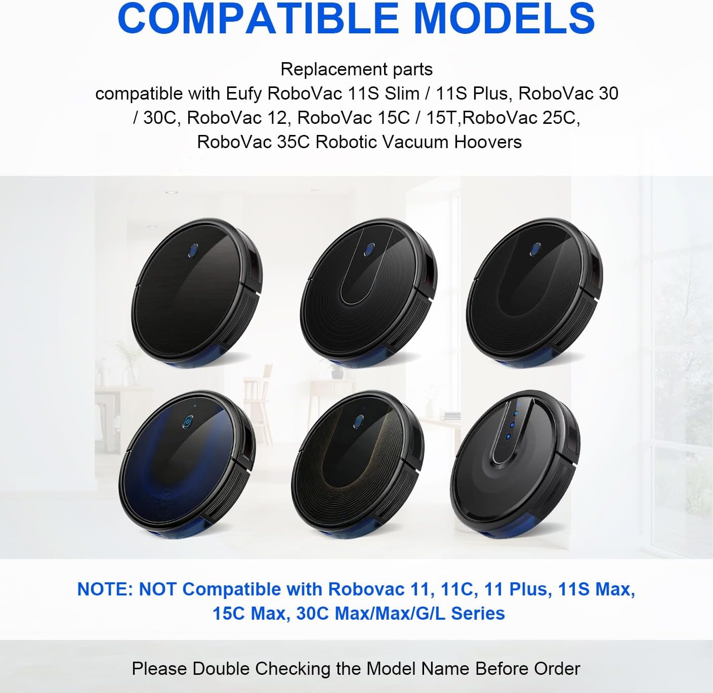 Repuesto cepillo rodillo y laterales para Eufy Robovac 11S 12 15T