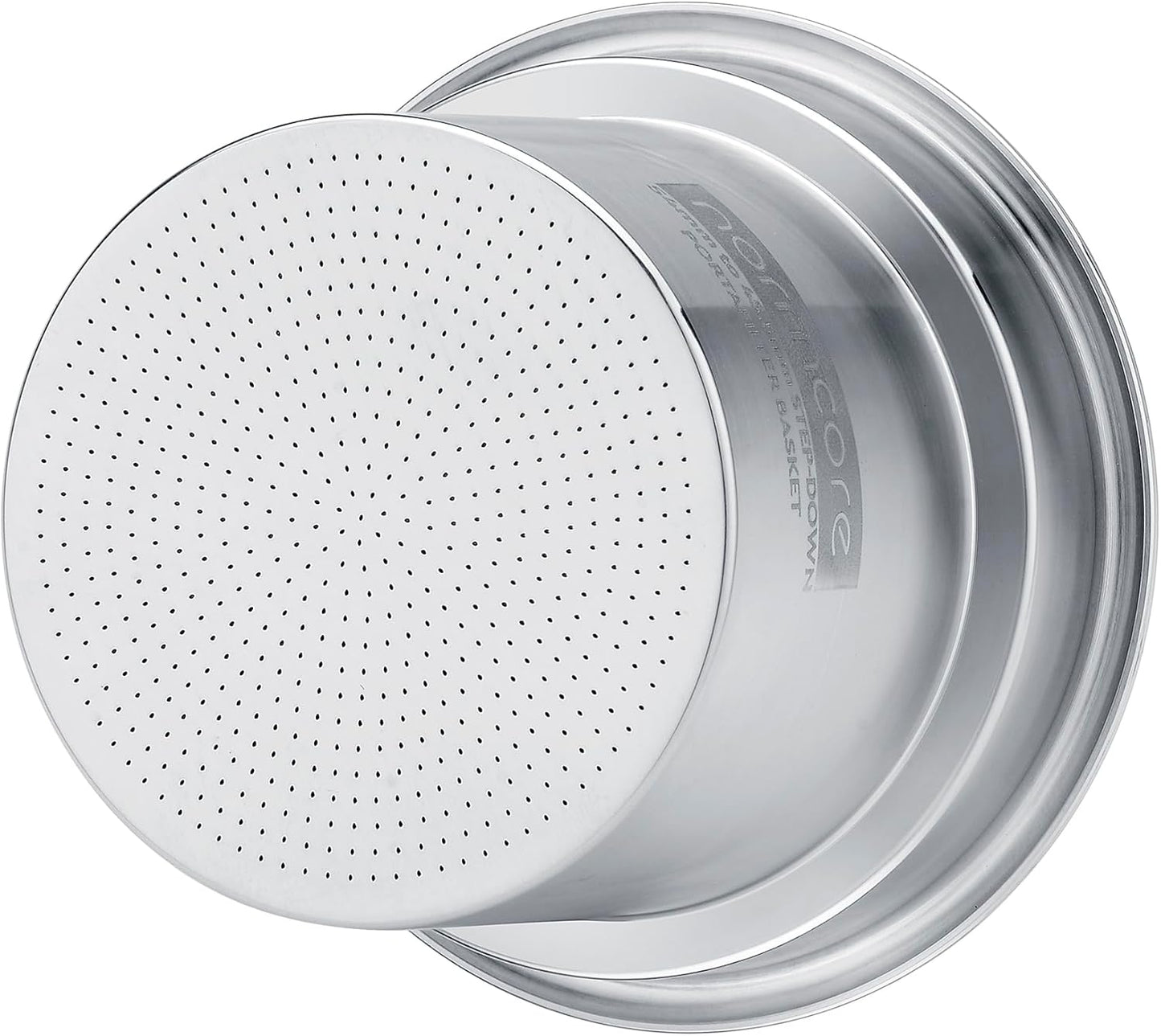 Kit cesta portafiltros acero inox 304 CNC con embudo y pantalla