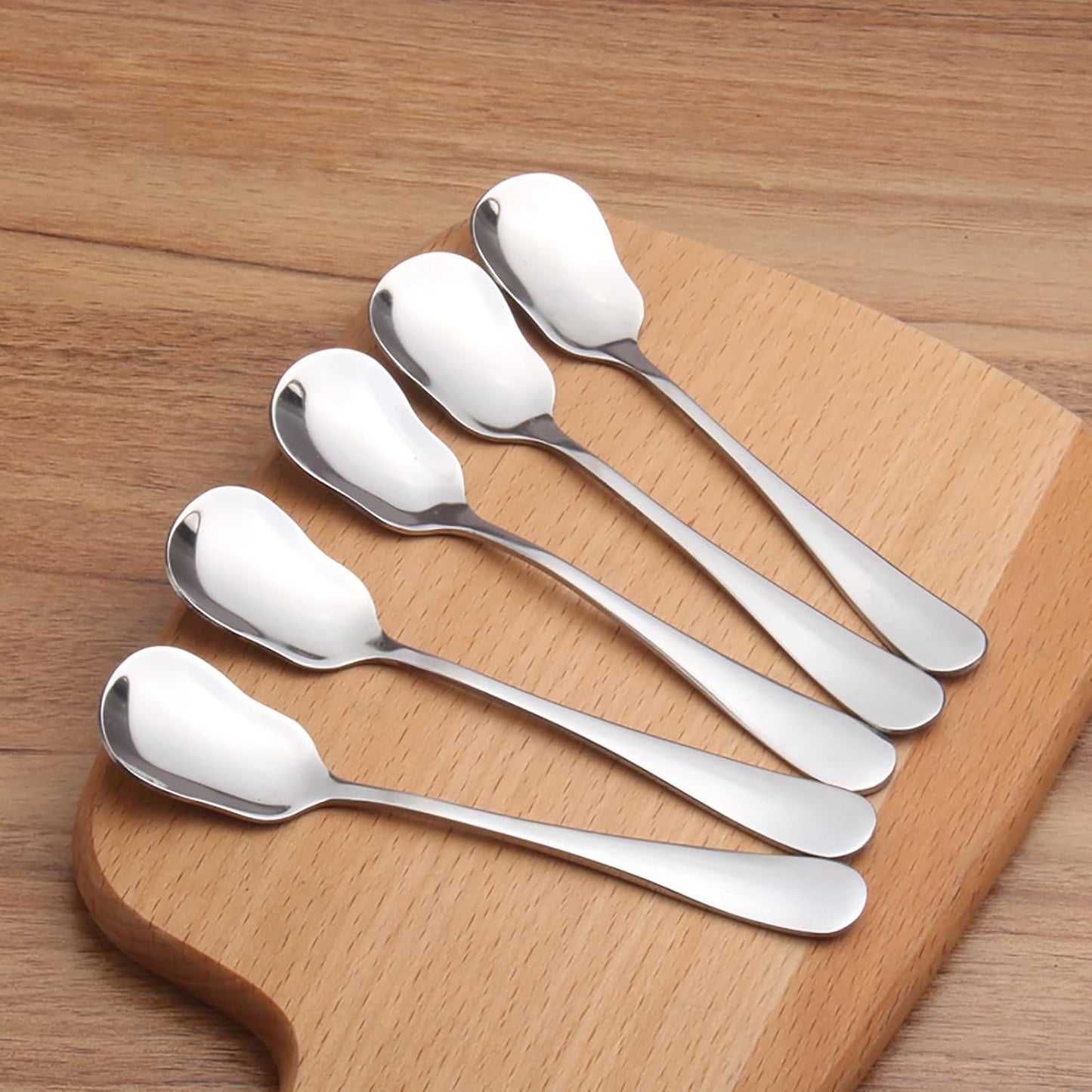 5 Cucharas Postre Acero Inox 6.7pulg Té Helado Hogar