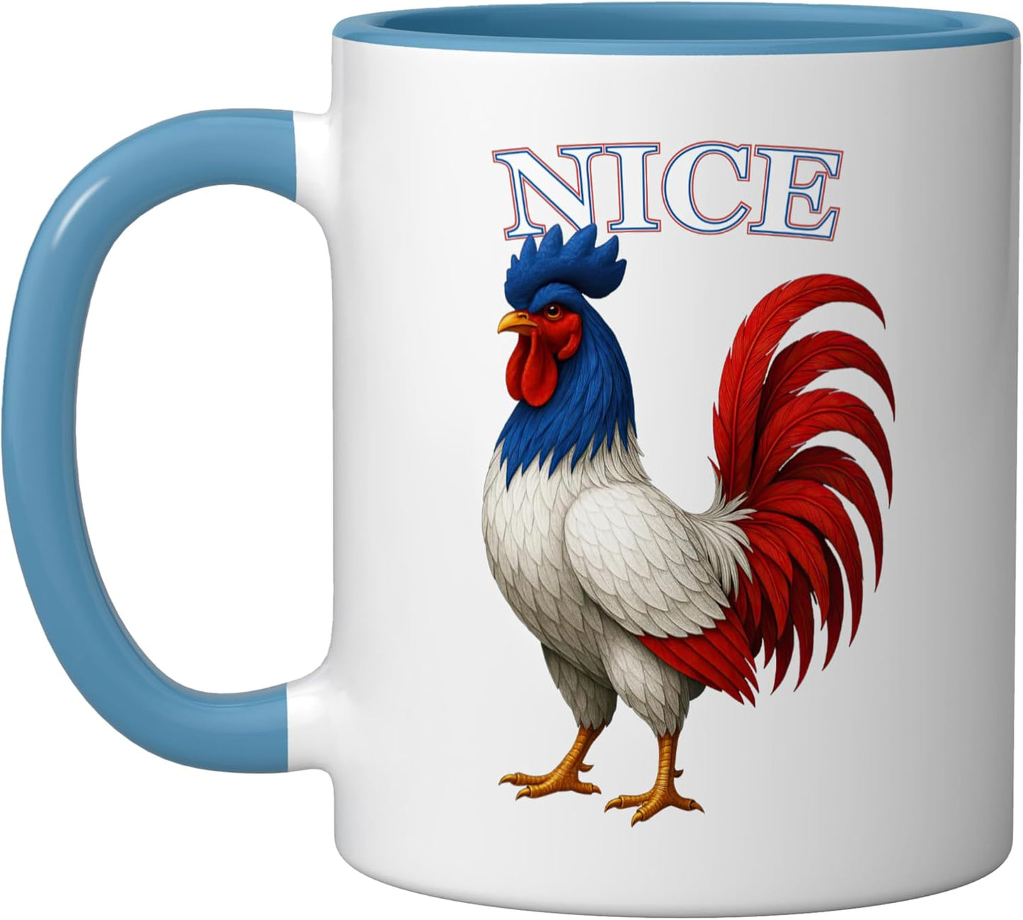 Taza cerámica souvenir Francia azul/blanco