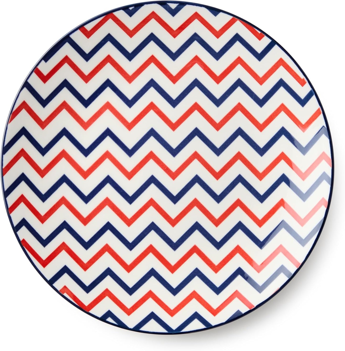 Set 6 platos porcelana patrióticos 8.75pulg banderas surtidas