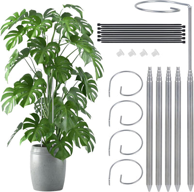 5 Pzas Estacas Metal Ajustables para Monstera 7-24.5pulg