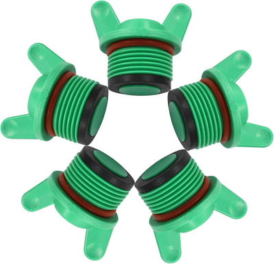 5 Tapas Rosca Macho PPR 3/4pulg Tapón Manguera Agua Verde