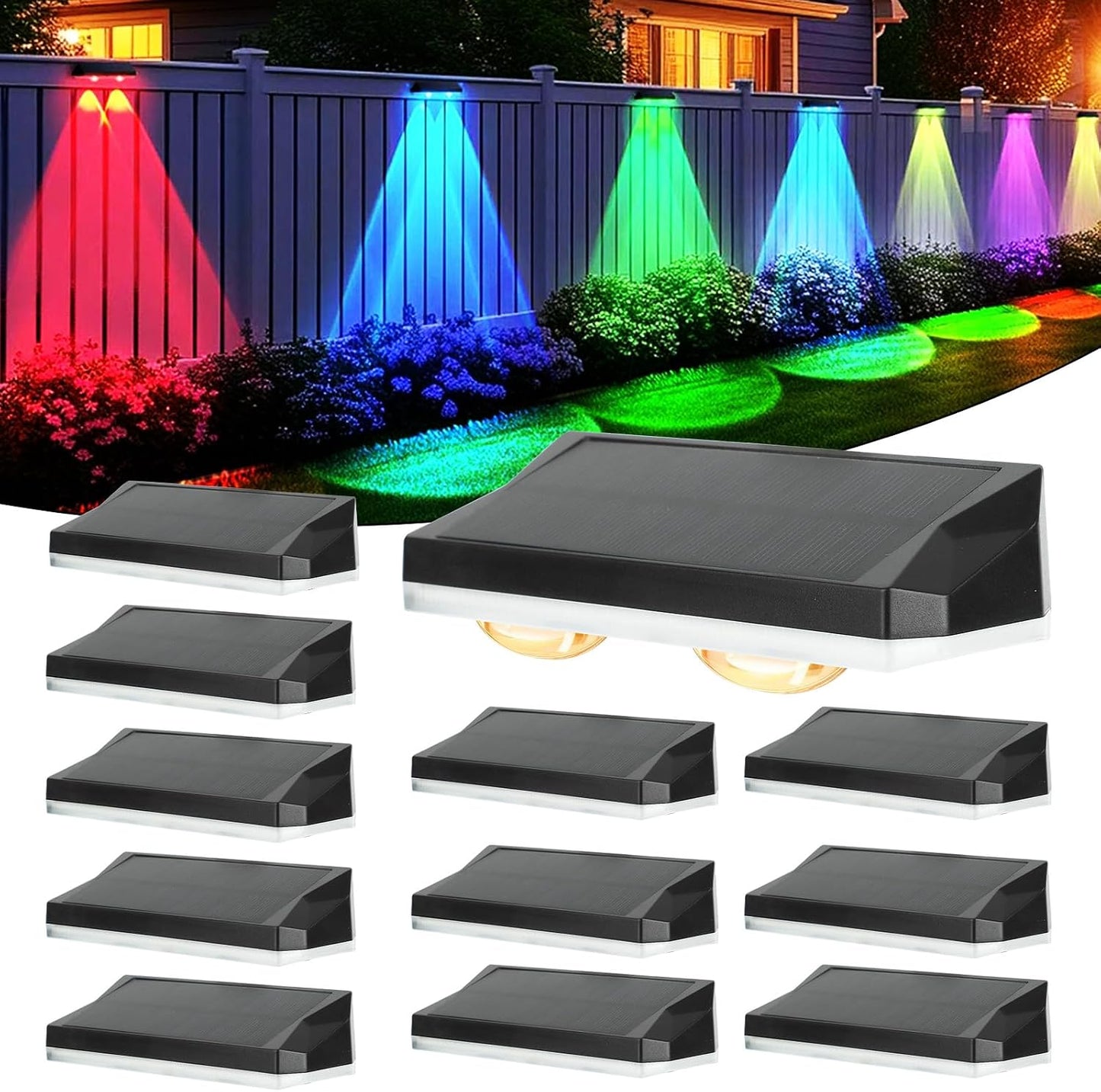 Luz solar para valla exterior 13 modos IP65 jardín