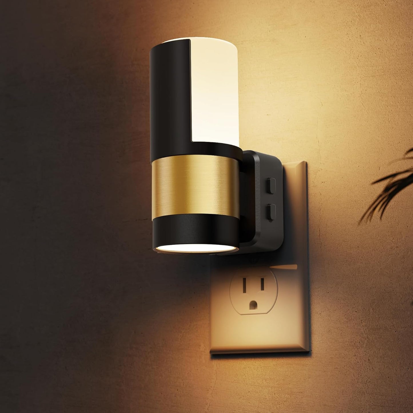 Luces nocturnas enchufables regulables con sensor