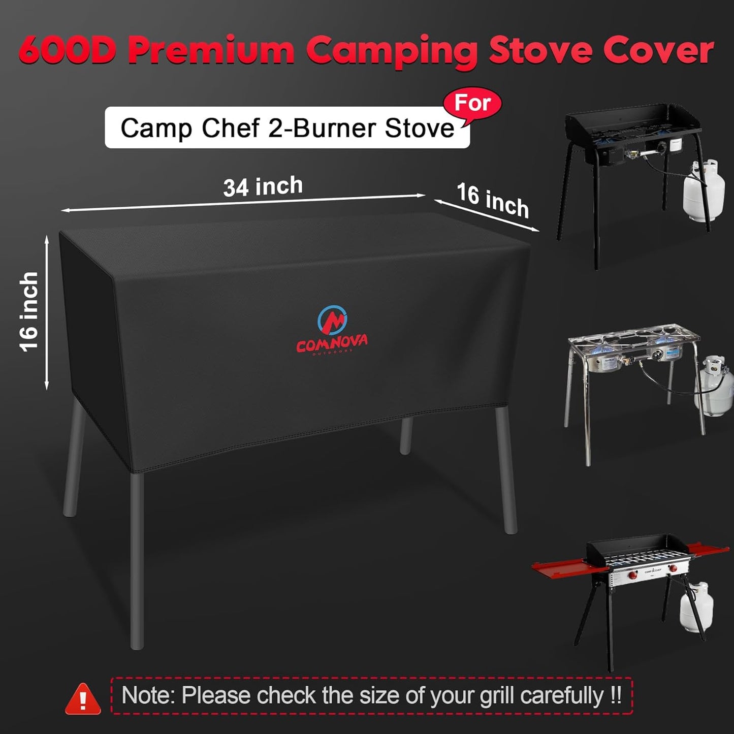 Cubierta parrilla Camp Chef 2 quemadores 600D impermeable