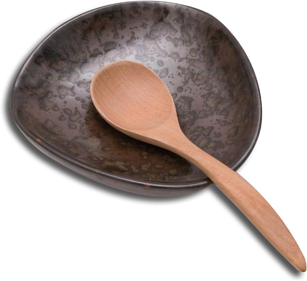 Soporte cucharas cerámica café utensilios cocina rojo