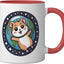 Taza Cerámica Niños Astronautas Espacio Rojo/Blanco