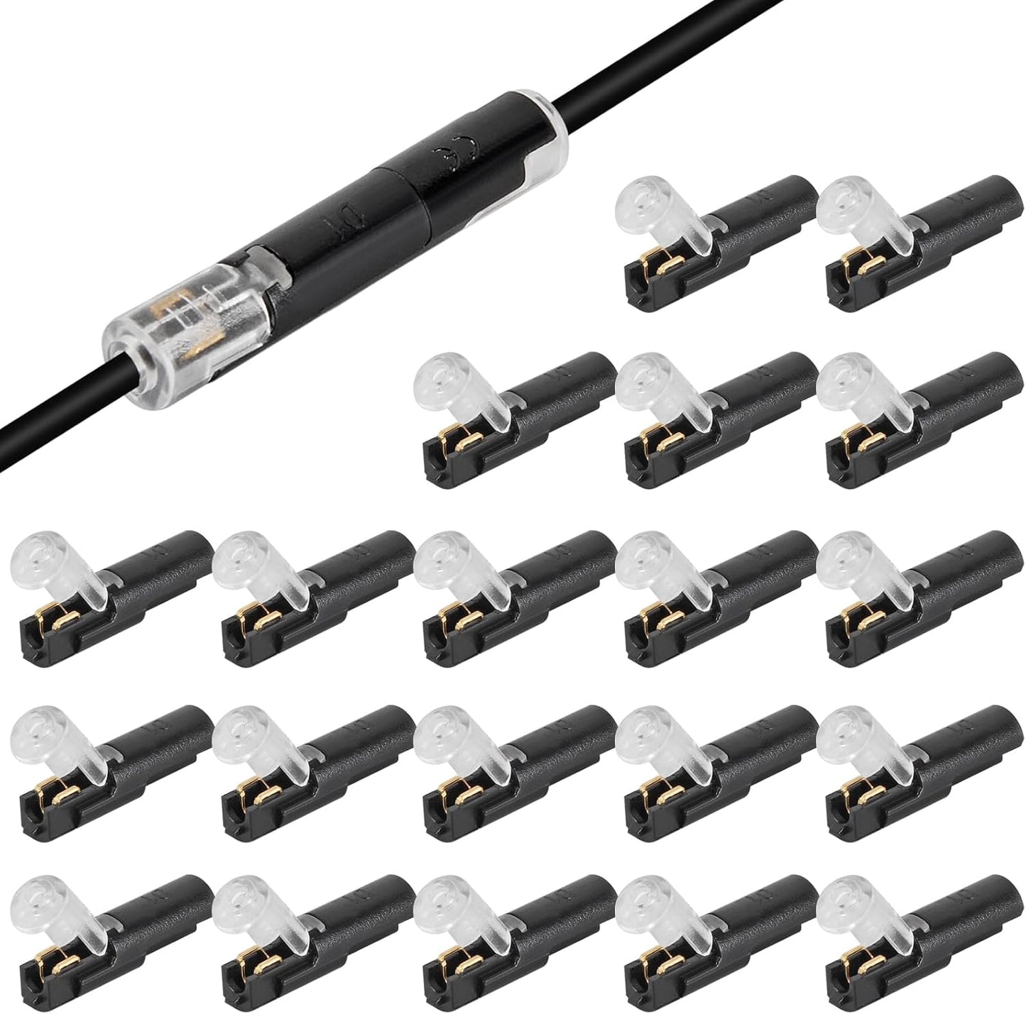 20 Pzas Conector Cables Led 1 Pin Sin Cortar