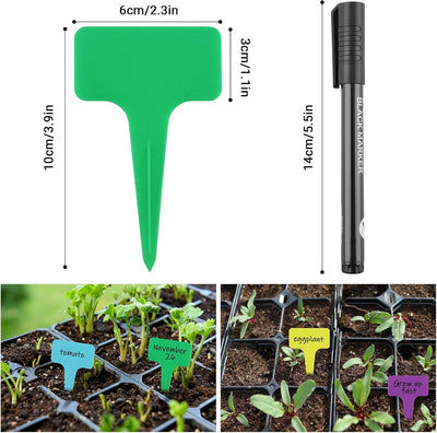 Estacas identificación plantas 4pulg 100 marcadores plástico jardín