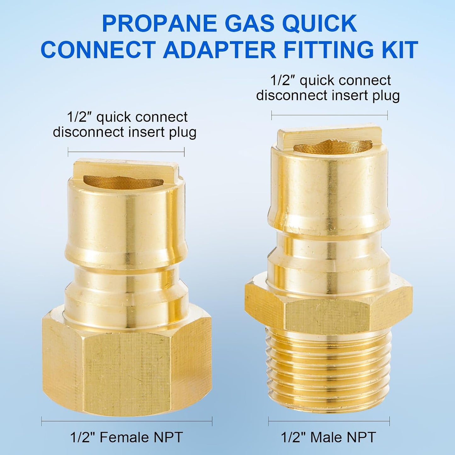Conector gas propano 1/2pulg conexión rápida