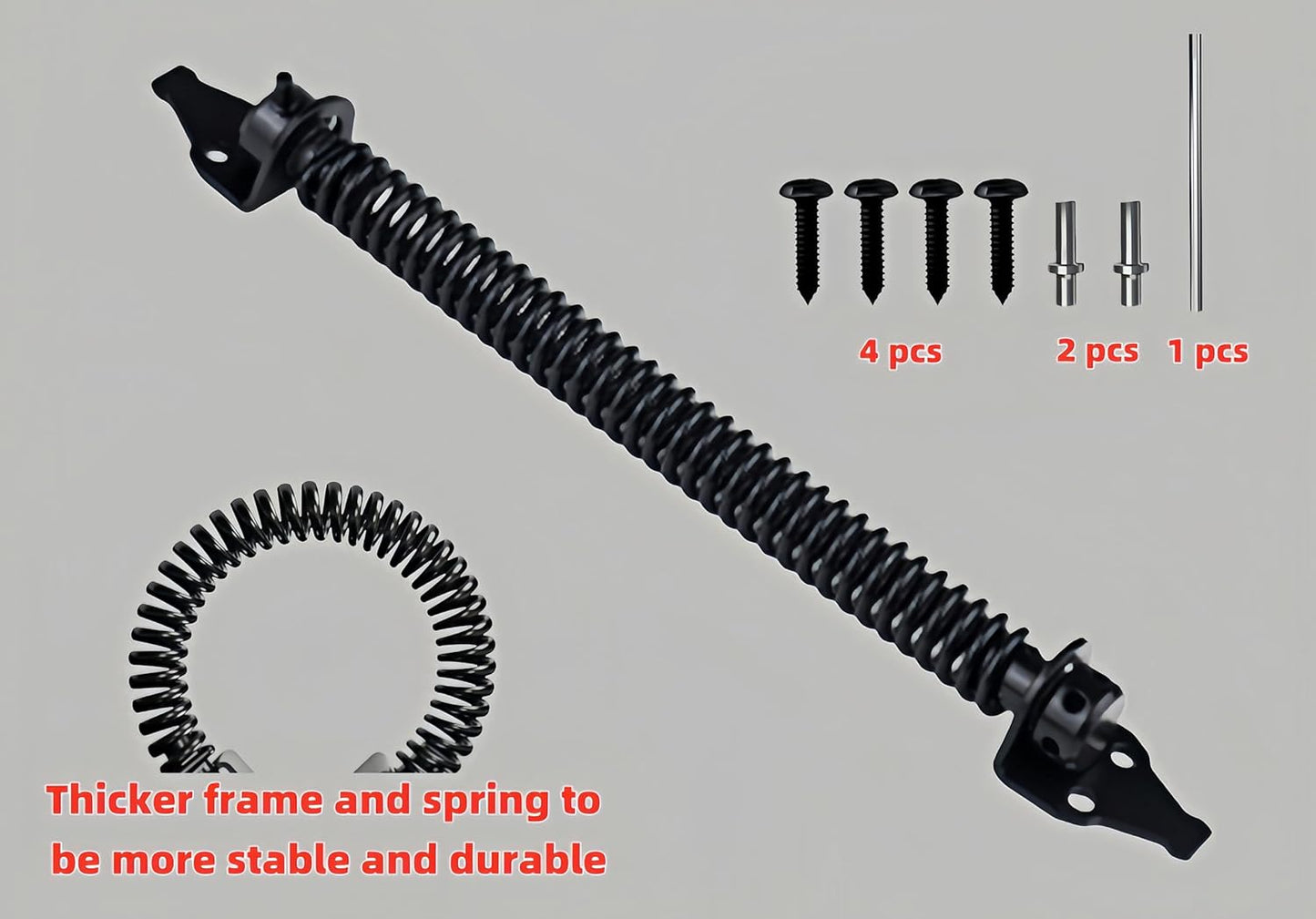 Muelle puerta valla 14pulg cierre automático ajustable negro