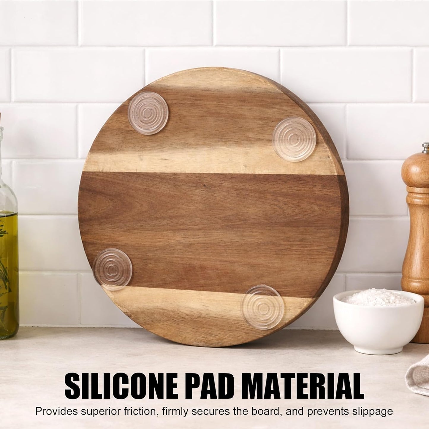 16 Almohadillas antideslizante silicona autoadhesivas 1.57pulg
