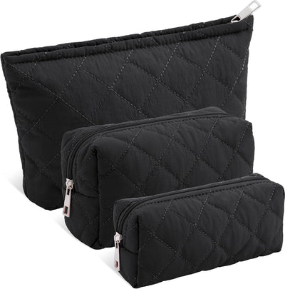 Bolsa acolchada maquillaje mujer 3 pzas regalo San Valentín
