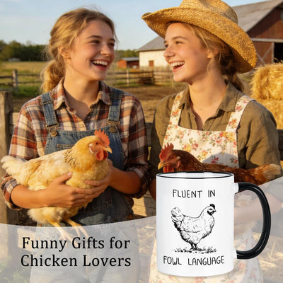 Taza de café de pollo divertida 11 oz - Regalo de cumpleaños para mujer y hombre