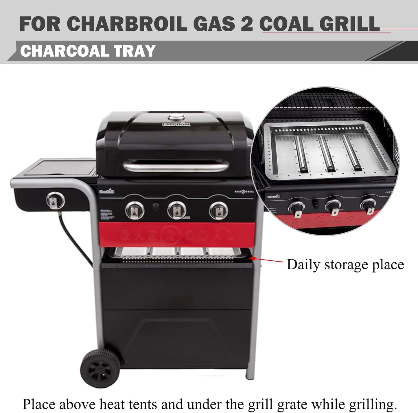 Bandeja carbón repuesto para Grill Charbroil Gas2coal