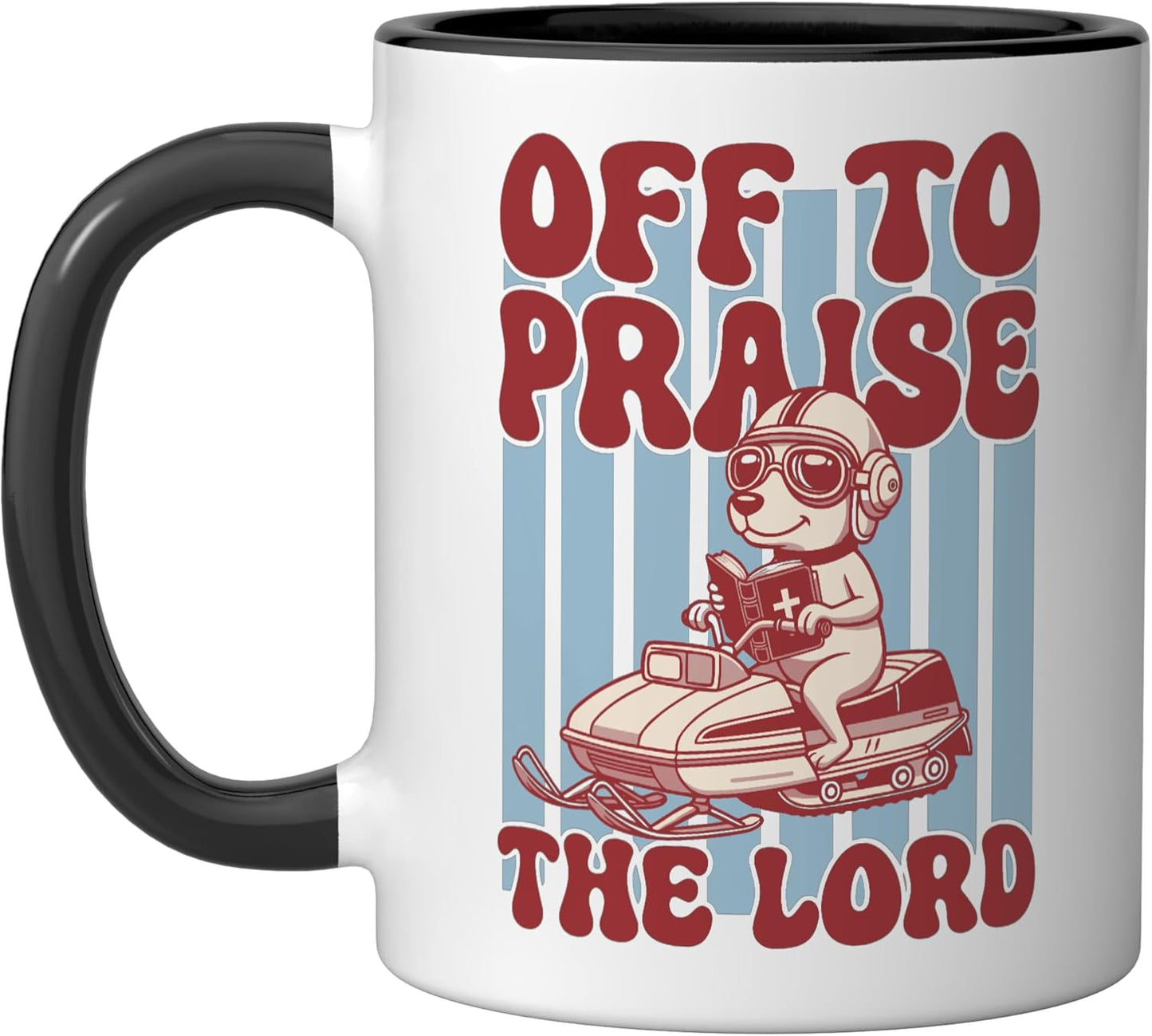 Taza cerámica para perro divertida negro/blanco