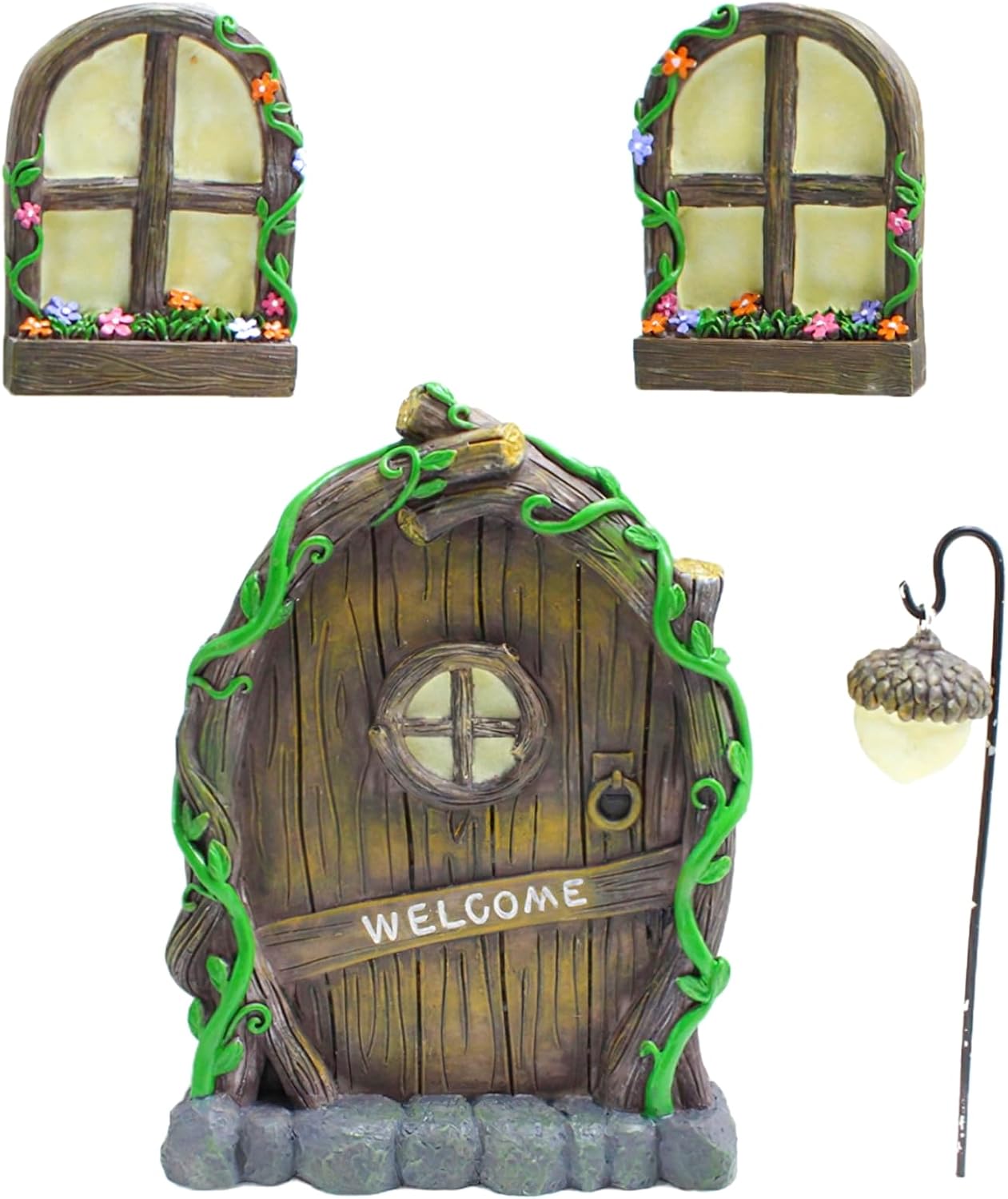 Kit decoración jardín hadas brilla en oscuridad