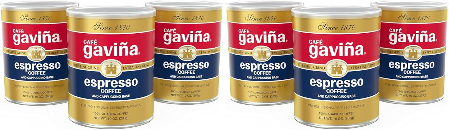 Café molido extra fino Gaviña Espresso 10oz set 6