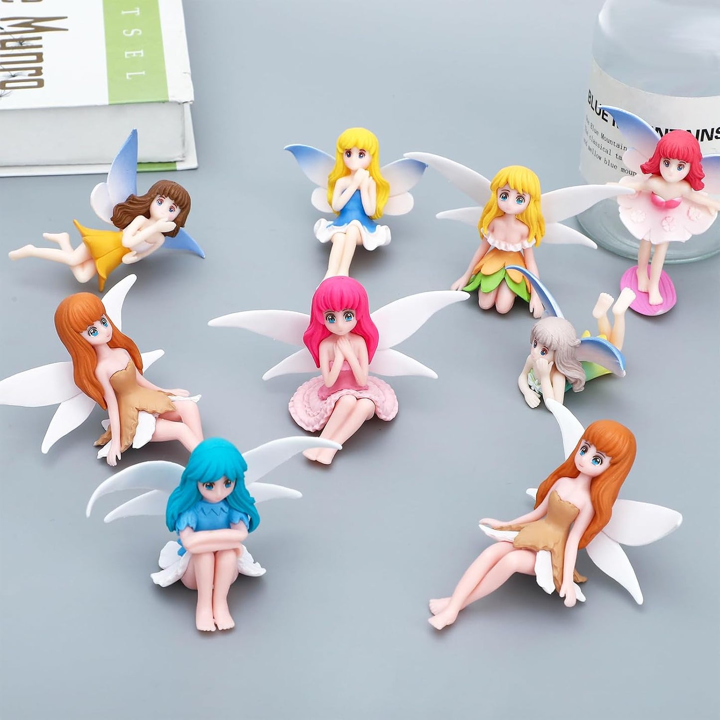8 Pzas Figuras Hadas Miniaturas Decoración Jardín Coche