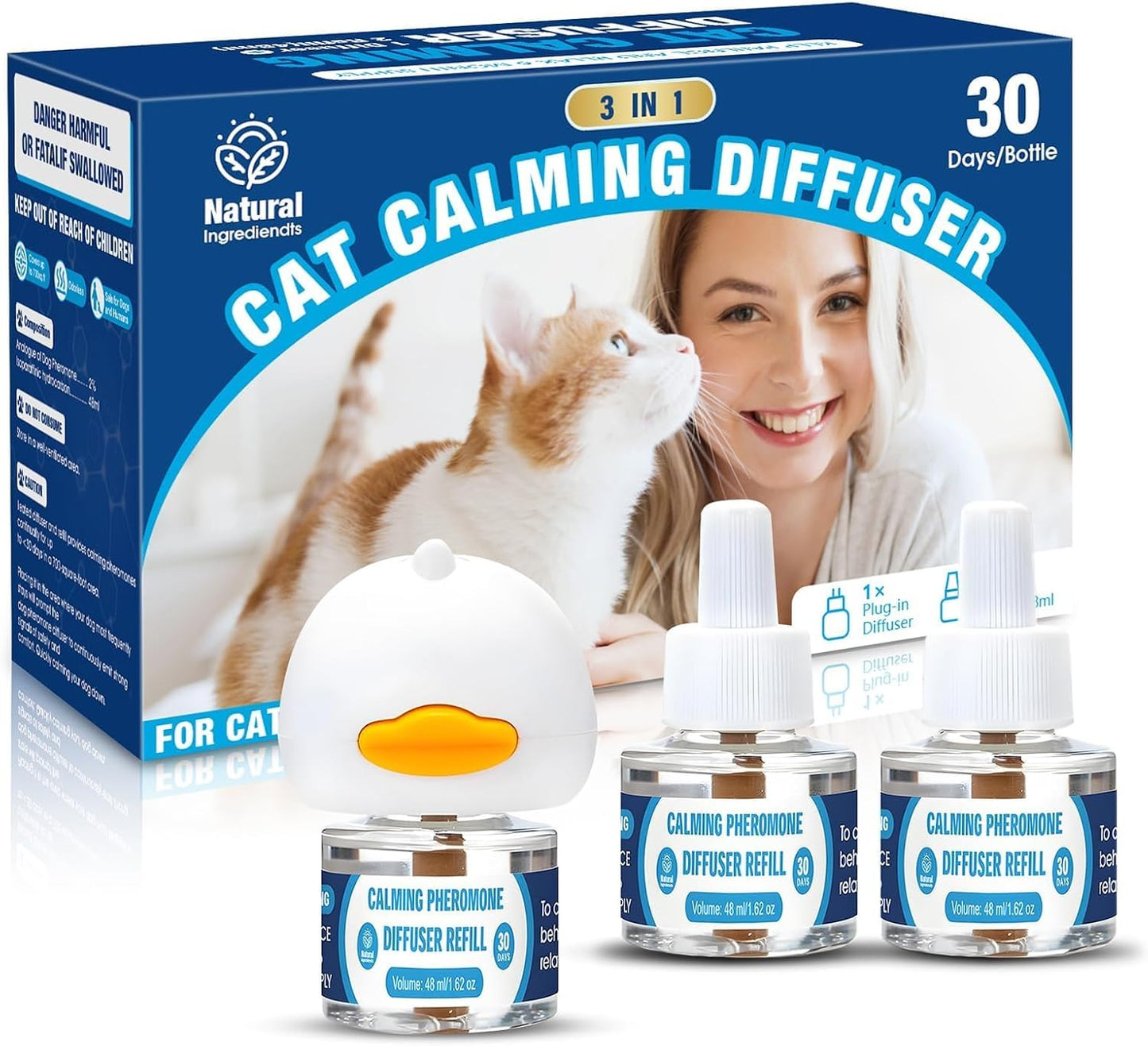 Difusor feromonas calmantes para gatos 3en1 con 1.6oz