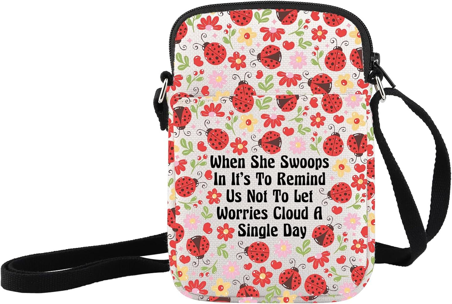 Bolsa maquillaje mariquita con cremallera regalo mujer