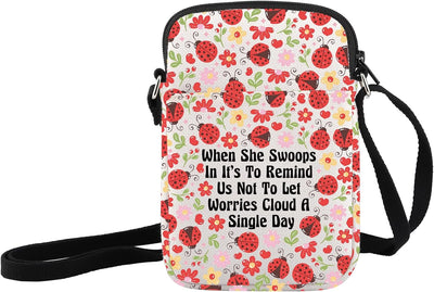 Bolsa maquillaje mariquita con cremallera regalo mujer