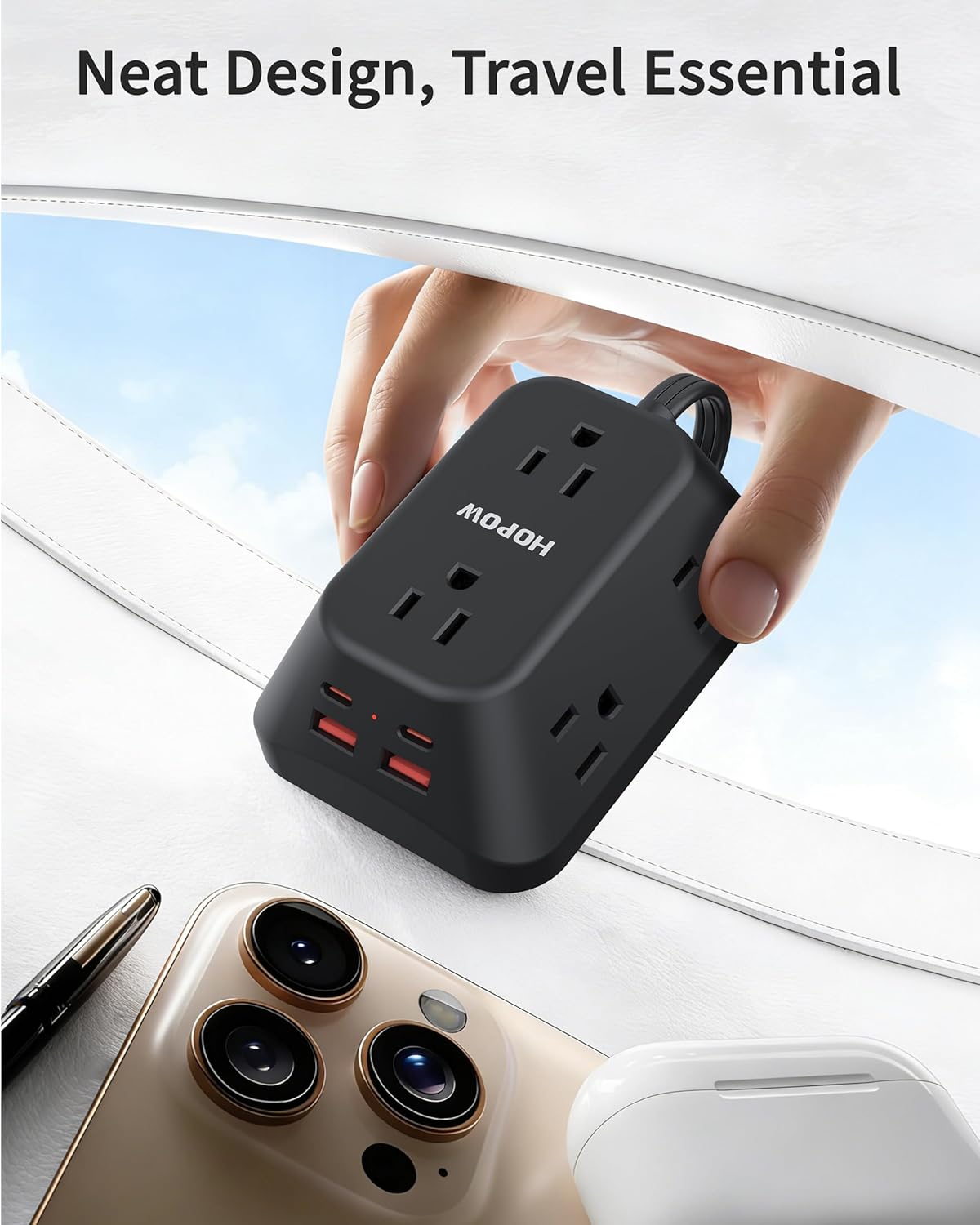 Tira alimentación 6 pies 6 salidas 4 USB-C