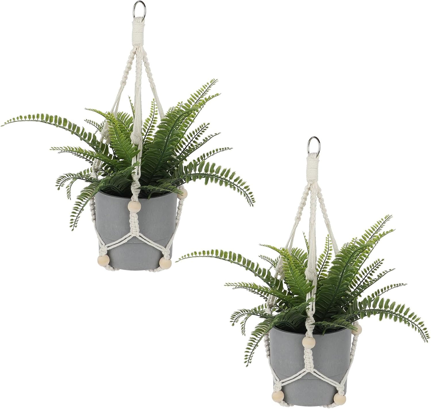 Colgador plantas macramé boho pack 2 soporte colgante interior