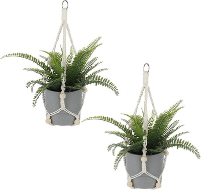 Colgador plantas macramé boho pack 2 soporte colgante interior