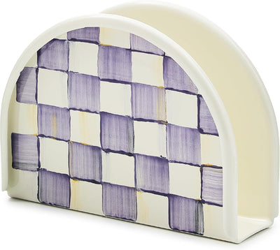 Servilletero Esmaltado Mesa Encimera Morado Blanco Violeta