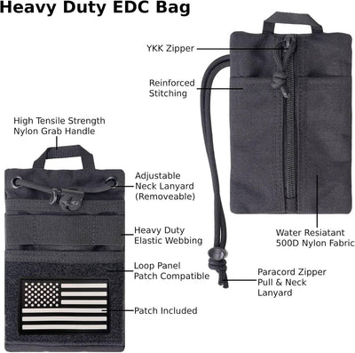 Bolsa EDC organizadora con cremallera y cordón
