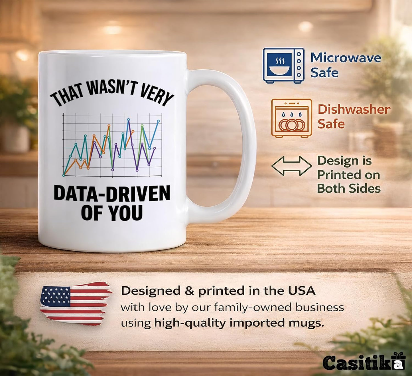 Taza de café divertida para analistas y estadísticos Casitika